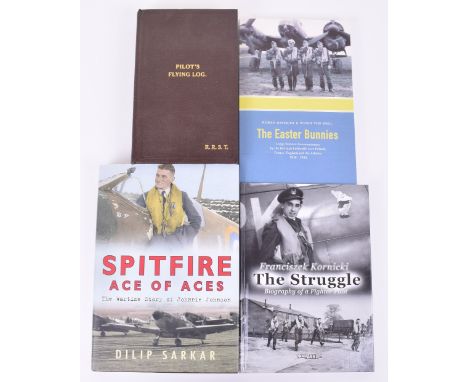 3x Signed Aviation Interest Books, Spitfire Ace of Aces, The wartime story of Johnnie Johnson, by Dilip Sarkar. Johnson signa