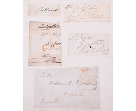 Notebook Filled with 19th and Some 17th/18th Century Autographs and Cuttings Many Relating to the Board/Ordnance Office. A co
