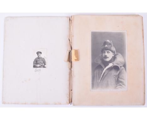 WW1 Photograph Album Salonika Front 1916-17, interesting snap shot photograph album compiled inside an exercise writing book,