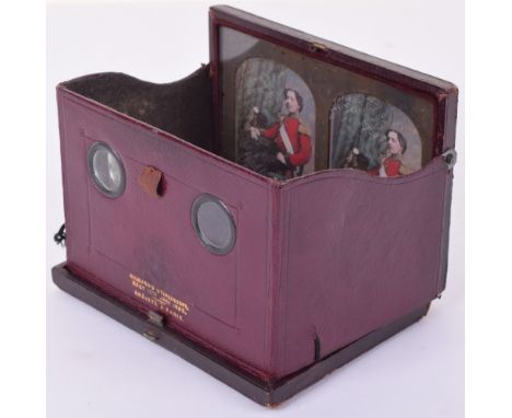 Scarce Early Daguerreotype Photograph of a British Army Officer in Fitted Stereoscope Case by William Edward Kilburn, fine do