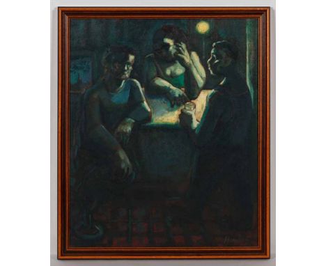 * PETER HOWSON OBE, 
MOONSHINE
oil on canvas, signed and dated '89
61cm x 50.5cm
Framed 
Note: This lot has been authenticate