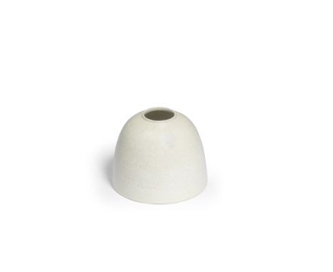 A SOFT-PASTE WHITE-CRACKLE-GLAZED BEEHIVE SHAPED WATERPOT, TAIBO ZUNKangxiThe domed vessel rising to a short, lipped mouth ri