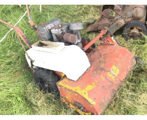 Possible a Vintage flail mower with a large Single cylinder engine. With applied plaque Turner Engineering.