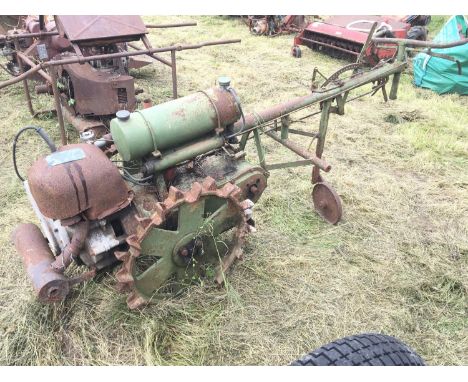 A Vintage small Multipurpose Tractor with steel wheels maker Rotary Hoes East Horndon Essex.