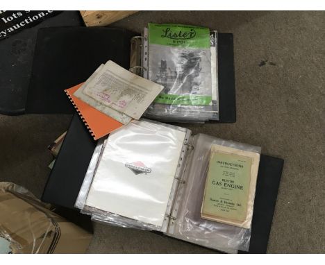 A large quantity of Vintage small tractor manuals books and associated ephemera. (a lot)