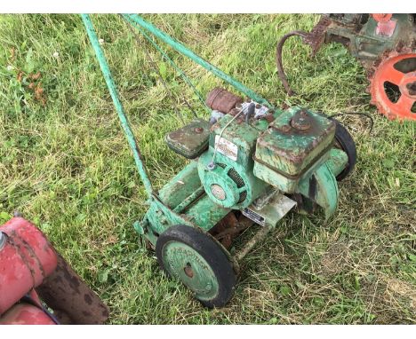 A Vintage garden lawn mower The Ransomes 20 Antelope fitted with a Briggs and Strattton 3HP engine. R