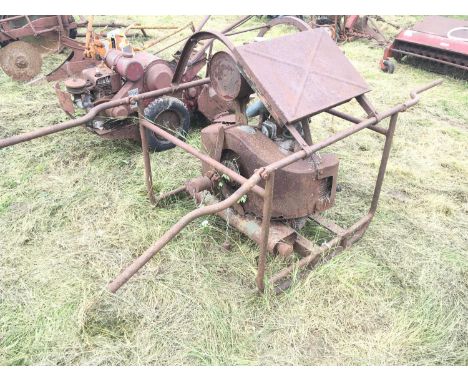 An unusual Vintage P universal portable engine double cylinder 8BHP possibly an engine for  military use.