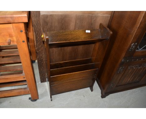 An art deco book trough and magazine rack