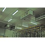 Three Ceiling mounted Triple Fan Chiller Evaporator Units, A Ceiling mounted Twin Fan Chiller