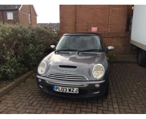 Mini Cooper S, first registered 11/08/2003, petrol, mileage 121000, MOT 26th October 2022