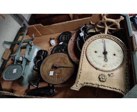 A selection of vintage weighing scales 