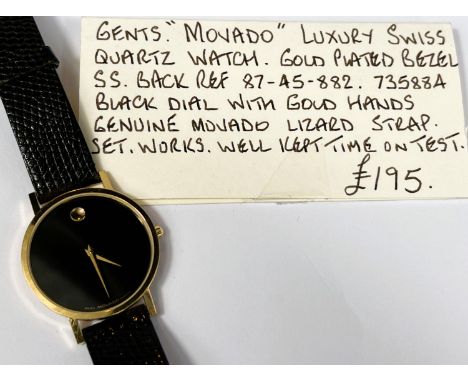 MOVADO, a gents quartz dress watch 