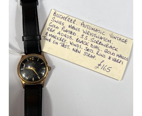 BUCHERER, gents vintage automatic wristwatch 