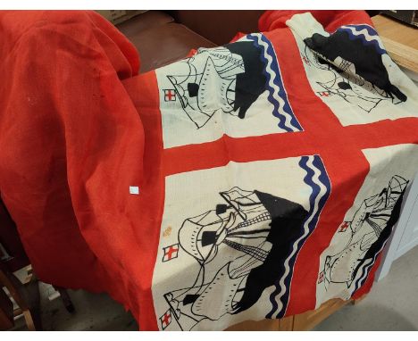 Two vintage flags and another 