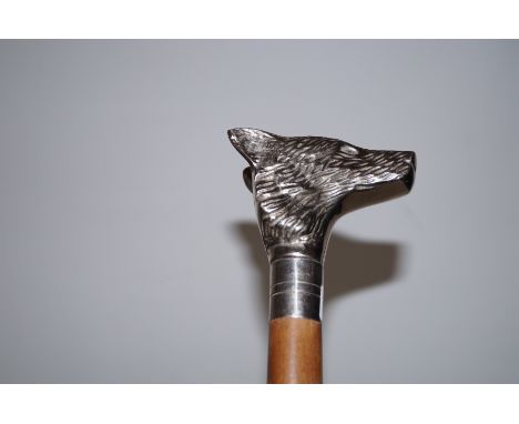 Wolf's Head Walking Stick