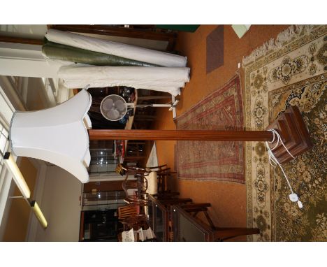 Oak art deco standard lamp