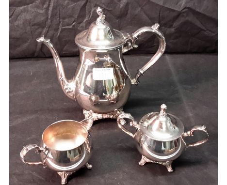 3 piece silver plated tea service 