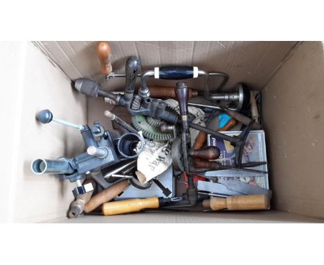 Box of mixed vintage tools 