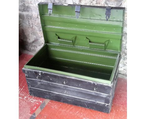 Metal large travel trunk 