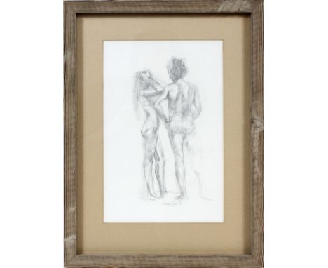 HUGHIE LEE-SMITH [AMERICAN 1915-1999], PENCIL  SKETCH, 9" X 5": Signed lower right; framed.  