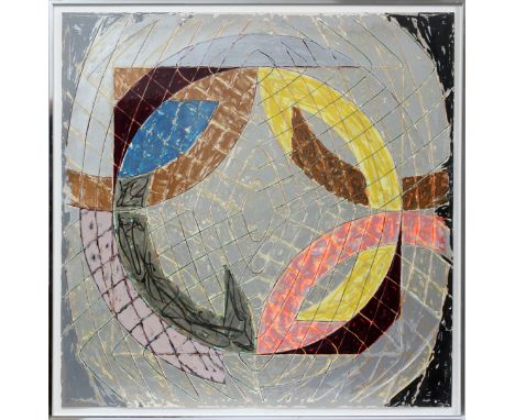 FRANK STELLA, [AMERICAN, B. 1936], LITHOGRAPH, H  38", W 38", "POLAR CO-ORDINATES VIII": Polar  Co-Ordinates VIII for Ronnie 