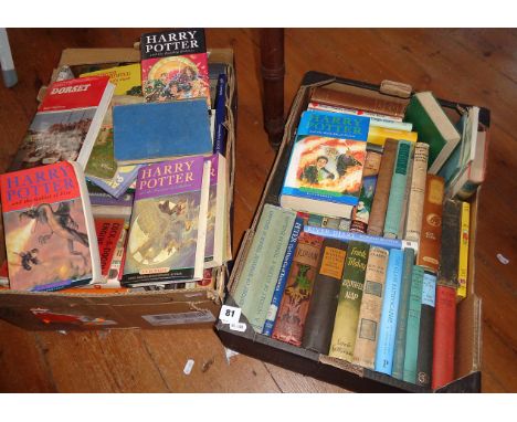 Two large boxes of assorted books, inc. Harry Potter, etc.
