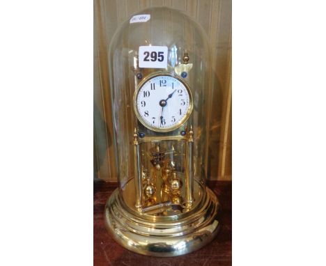 Skeleton clock with enamel dial