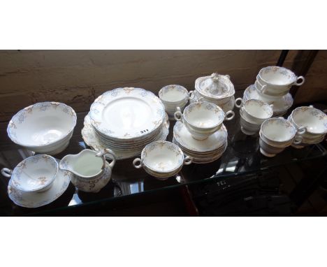 Extensive Rockingham-style china tea service