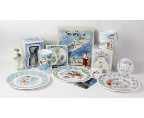 A collection of Royal Doulton pieces from the Raymond Briggs 'The Snowman' Gift Collection range, comprising: a limited editi