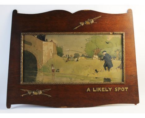 After Cecil Aldin (1870-1935),  Two prints on paper,  'The First' and 'A Likely Spot',  Each 21cm x 60.5cm,  Matching glazed 