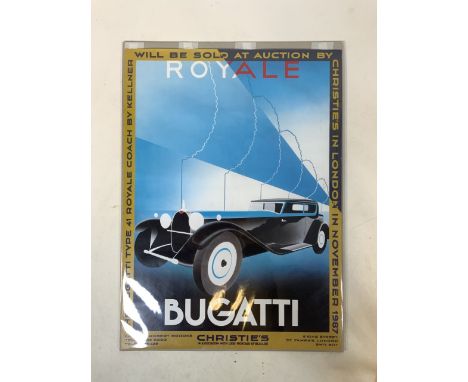 Christie’s auction advertisement for the sale of a Bugatti Type 41 Royal with coachwork by Kellner in November 1987. In the A