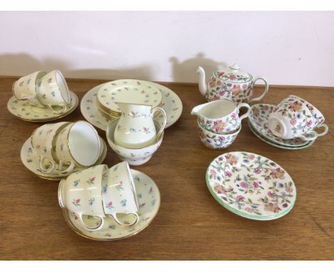 A collection of assorted China to include Hand painted Wedgwood tea for six with cake plate and jug and sugar bowl, together 