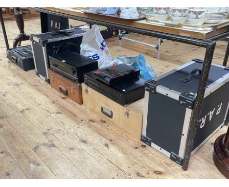 Citronic CL120 record deck, Optimus amplifier, Denon variable speed CD player, Philips variable speed tapedeck, pair of speak