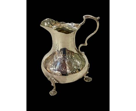 Victorian silver cream jug by Daniel and Charles Houle, London 1860, 10cm.
