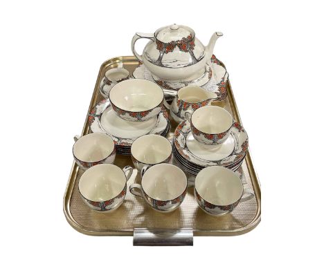 Crown Ducal Orange Tree twenty six piece tea service.