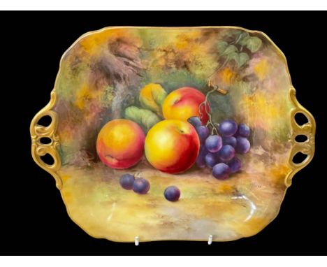 Royal Worcester fruit plate, signed Price, 28cm.