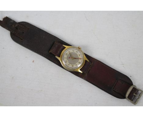 A vintage, gold plated, manual wind, Junghans wrist watch, 3.2 cm (d) dialCondition Report: Hands set fine and watch winds an