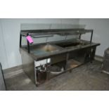 Stainless steel salad bar, RIGGING FEE: $150