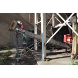 9 in. wide x 13 ft. long stainless steel incline conveyor, RIGGING FEE: $300