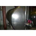 Mueller 60 barrel horizontal stainless steel jacketed tank, RIGGING FEE: $1400