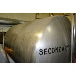 Mueller 60 barrel horizontal stainless steel jacketed tank, RIGGING FEE: $1400