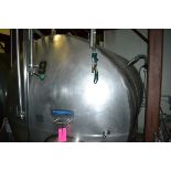 Mueller 60 barrel horizontal stainless steel jacketed tank, RIGGING FEE: $1400