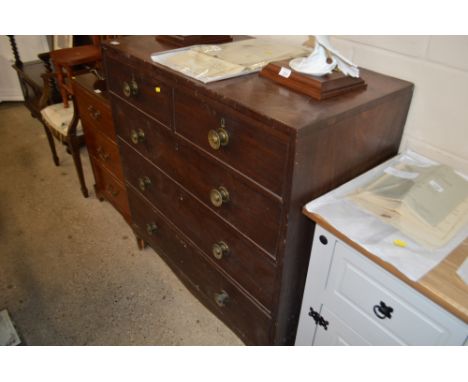 A 19th Century mahogany chest fitted two short over three long drawers