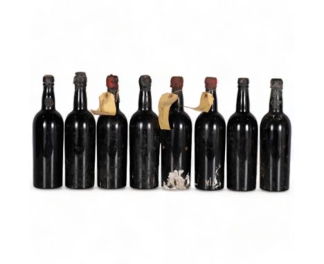 Cockburns 1955?, Vintage port, x 8 bottlesMost capsules deteriorated or missing, handwritten cellar labels 