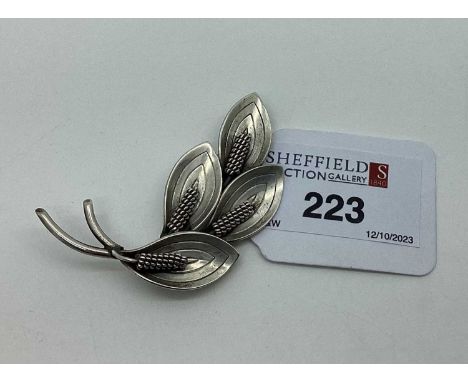 Aarre &amp; Krogh; A Danish Modernist Brooch, of stylised spray design, stamped "A&amp;K Sterling Denmark". [957396]