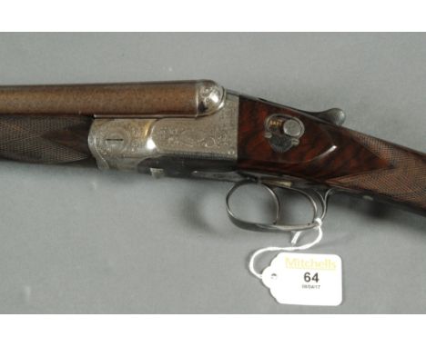 W.W. Greener 16 bore Facile Princeps side/side shotgun, 30" Damascus barrels, rib marked "Patent Treble Wedge Fast No. 3084" 