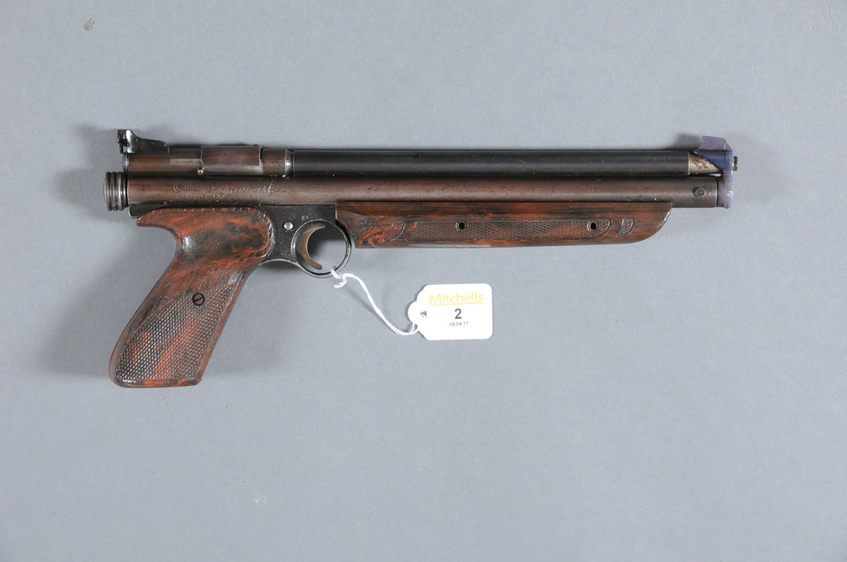 Crosman Medalist Model 1322 .22 underlever air pistol, circa 1978 ...