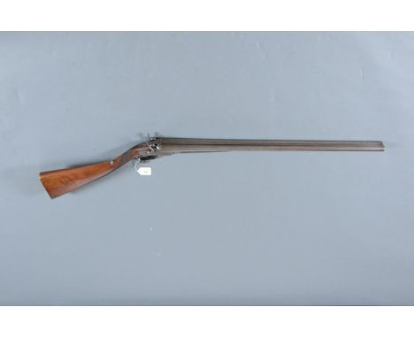 R. Burnand Newcastle on Tyne 12 bore side/side hammer shotgun, 30" Damascus barrels, improved and improved choke, 2.5" chambe