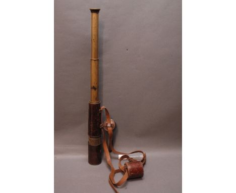 R. & J. Beck Ltd. 2 draw telescope, military stamped with broad arrow also marked "TEL SIG Mark 1V" and "GS 1915".  Serial No