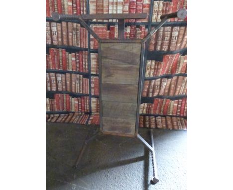Industrial/haberdashery/shopfitting steel, weldmesh and oak hanging rail with detachable bolt on shelf, W75 x D80 x H135cm&nb